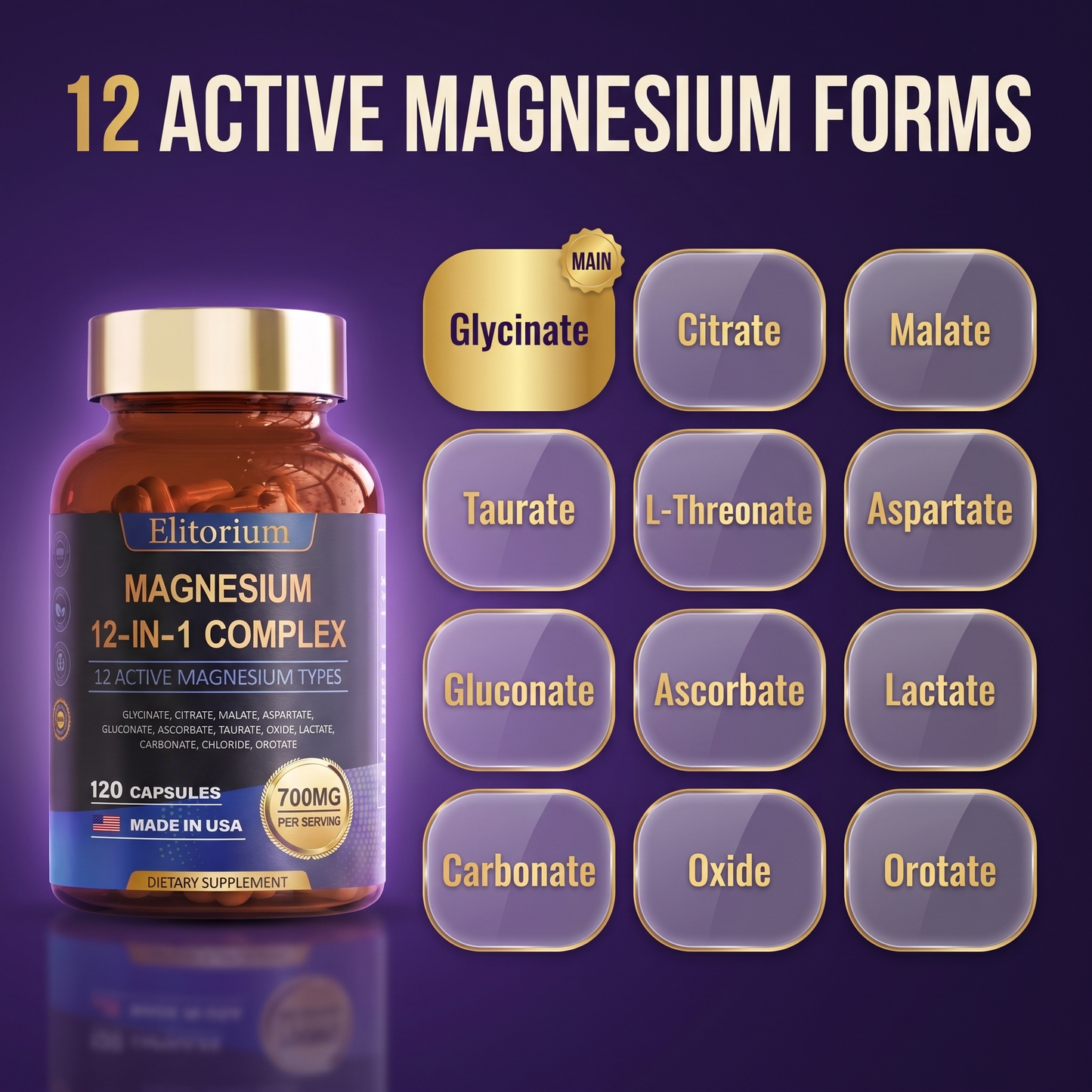 Elitorium Magnesium 12-in-1 Complex